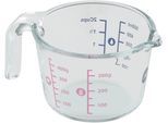 Messbecher EMSA "Prep&Bake", transparent, H:9cm Ø:13cm, Glas, Messbecher, Messbecher, doppelte Skalierung f. feste & flüssige Zutaten, Ausgießlippe