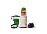 NUTRIBULLET Standmixer "Pro NB907MASN - kompakter Mixer, 900W, 2 Mixbecher (700 + 925ml), Sand", weiß (matt sand), B:14cm H:37,6cm T:14cm, Zerkleinerer, Drücken, drehen, mixen; starker Motor;Becher+Zubehör spülmaschinenfest, Standmixer