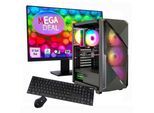 GAMEMAX Gaming-PC-Komplettsystem "MegaDeal Striker 2714 Intel i7 14700F 16GB 1TB SSD RTX 5060Ti", Energieeffizienz: E, schwarz, Microsoft Windows 11 Home (64 Bit), 16 GB RAM 1.000 GB SSD, Computer_Komplettsysteme, Windows 11 + MSI PRO MP273A Monitor, 69cm (27"), Gaming-PC-Komplettsystem
