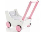Puppenwagen SUN "Speedy Sternchen 2", rosa (sternchen 2), Puppenwagen, KinderB:32cm H:58cm T:55cm, Holz, Puppenwagen, aus Holz, B:32cm H:58cm T:55cm