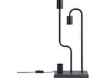 PACO HOME Tischleuchte "GERALT", schwarz, H: 53cm, Leuchten, LED Wohnzimmer Schlafzimmer Esszimmer Leselampe Deko E27, Tischleuchte