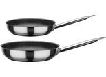 Pfannen-Set GSW "Le Chef PROFILE", silber (silberfarben, schwarz), Ø:28cm, Pfannen, Pfannen-Set, Induktion