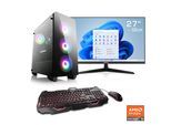 CSL Gaming-PC-Komplettsystem "Theseus V24656", Energieeffizienz: D, schwarz, Microsoft Windows 11 Home (64 Bit), 16 GB RAM 500 GB SSD, Computer_Komplettsysteme, Gaming-PC-Komplettsystem