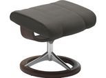 Fußhocker STRESSLESS "Consul", grau (metal grau paloma), B:54cm H:41cm T:39cm, Leder BATICK: BATICK ist ein leicht korrigiertes, durchgefärbtes und genarbtes Möbelleder, bei dem die meisten Unebenheiten und Spuren in der Regel entfernt wurden.;Leder PALOMA: PALOMA ist ein durchgefärbtes Semianilin-Möbelleder mit natürlicher Narbung.;ROHLEDER Stoff Q2 FARON: Ein fester zuverlässiger Bouclé mit eine