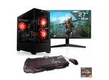 CSL Gaming-PC-Komplettsystem "AeroVision V24402", Energieeffizienz: E, schwarz, Microsoft Windows 11 Home (64 Bit), 32 GB RAM 1.000 GB SSD, Computer_Komplettsysteme, Gaming-PC-Komplettsystem