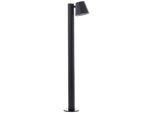 Außen-Stehlampe BRILLIANT "Bari", schwarz, B:11cm H:80cm T:21cm, Leuchten, Außen-Stehlampe, Außenstandleuchte, 80 cm, GU10, IP44, Metall/Kunststoff, schwarz