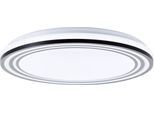 BRELIGHT LED Wandleuchte "Kobana", schwarz (schwarz, weiß), Ø 49cm H: 7cm, 1 Stk., Leuchten, D 49 cm, 3800 lm, 3000-6500 K, dimmbar, CCT, schwarz/weiß, LED Wandleuchte