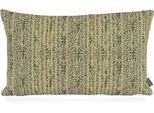 Dekokissen H.O.C.K. "Anny", grün (dunkelgrün, grün, geblümt), B:50cm H:10cm L:30cm, Obermaterial: 52% Baumwolle, 48% Polyester. Füllung: 100% Polyester, Dekokissen_Sitzkissen_Kissenhüllen, Dekokissen, Sofakissen inkl. Füllung, 50x30cm, Dekokissen Blumen, floral, grün