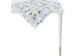 Mitteldecke APELT "6523 SUMMERTIME, Sommerdeko, Sommer", blau, B:100cm L:100cm, Baumwolle, Tischdecken, Mitteldecke, Digitaldruck