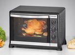 ROMMELSBACHER Minibackofen "BG 1550 Back/Grill-Ofen", schwarz, B:48,5cm H:34cm T:38cm, Minibacköfen, Minibackofen