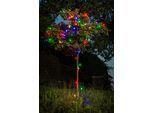 KONSTSMIDE LED-Lichterkette, schwarz, Dioden 80 Stk. Flammen 80 Stk., Gesamtlänge 11,32m, Lichterketten, LED Globelichterkette, runde Dioden, 80 bunte Dioden, LED-Lichterkette