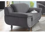 Sessel TRENDMANUFAKTUR "Rondo, Breite 121 cm, breite Armlehnen, Füße schwarz", grau (anthrazit), B:121cm H:85cm T:94cm, Kunstleder SOFTLUX;Microfaser PRIMABELLE (100% Polyester);NaturLEDER (echtes Rindsleder);Struktur (54% Polyacryl, 46% Polyester), Sessel, Sessel, Big-Sessel wahlweise mit Federkern, in verschiedenen Bezügen