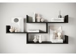 Wandboard HOME AFFAIRE "Wandregal Trio", schwarz (graphite schwarz matt), B:119,1cm H:55cm T:18cm, Holzwerkstoff, Regale, Wandboard, Hängeregal mit 3 Ablageflächen, modernes Design, variabel einsetzbar, Topseller