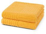 Handtücher ROSS "CARRE", gelb (sonne), B:50cm L:100cm, Frottier, Frottier, Handtücher, Handtücher, 100% Baumwolle, Rippenstruktur, große Farbauswahl