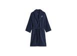 Bademantel GANT "Bademantel EMBROIDERY ROBE 1er Pack" Gr. S, blau (dunkelblau), S, Obermaterial: 100% Baumwolle CO., Hausmäntel, Bademantel