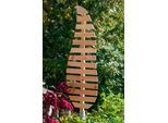 Rankhilfe DOBAR "Großes Design-Rankgerüst "Magnolia", braun (natur), B:49cm H:175cm T:6cm, Massivholz, Metall, Rankhilfen, Rankhilfe, 49 x 6 x 175 cm (L x B x H)