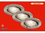 BRILONER LEUCHTEN LED Einbauleuchte "STEN", silber (weiß, neutral), Leuchten, LED Einbauleuchte