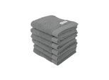 Gästehandtuch TOM TAILOR "Gästetuch Color Bath Guest Towel 6er Pack" Gr. S, grau, B:30cm, Obermaterial: 100% Baumwolle CO., Handtücher, Gästehandtuch