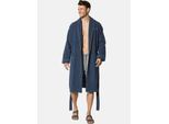 Hausanzug BABISTA "Bademantel ADALTOLLI" Gr. L, blau (dunkelblau), L, Obermaterial: 100% Baumwolle CO., Hausmäntel, Hausanzug