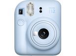 FUJIFILM Sofortbildkamera "Instax Mini 12", blau (pastellblau), B:10,4cm H:12,2cm T:6,66cm, Fotokameras, Sofortbildkamera