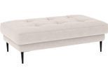 Hocker TRENDMANUFAKTUR "Luzi, Polsterhocker, moderner Fußhocker", beige, B:125cm H:42cm T:72cm, 92% Polyester, 8% Nylom, Hocker, Hocker, passend zur Serie, extra hohe Metallfüße, 125 x 42x 72 cm