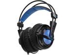 SADES Gaming-Headset "Locust Plus SA-904", schwarz (schwarz, blau), Kopfhörer, Gaming-Headset