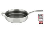 Schmorpfanne ELO PREMIUM "Relief Evolution Schmorpfanne", silber (edelstahl), B:29,5cm H:7,5cm L:53,5cm Ø:28cm, Pfannen, Schmorpfanne, durchgehender Aluminium-Kern, außen magnetischer Edelstahl