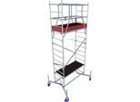 Arbeitsgerüst KRAUSE "ClimTec System", grau (aluminiumfarben), B:145cm H:400cm, Aluminium, Gerüste, Arbeitsgerüst, Komplettgerüst, inkl. 1 Aufstockung und Fahrrollensatz