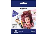 CANON Fotopapier "Zoemini Zink Papier ZP-2030 - 100 Blatt", weiß, B:5cm H:7,6cm, Papiere, Fotopapier