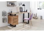 Schreibtisch SIT "Schreibtisch Massivholz‑Tischplatte aus Akazie", beige (natur), B:147cm H:80cm T:62cm, Tische, Schreibtisch, mit massiver Baumkante