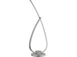 EGLO Tischleuchte "PALOZZA 1", grau (nickelfarben), H: 42cm, 1 Stk., Leuchten, Tischleuchte in nickel aus Alu - 11W - Warmweiß, Tischleuchte
