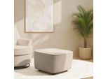 Polsterhocker HOME AFFAIRE "HETTY, passender Hocker zum Drehsessel HETTY, 56 x 60 x 40 cm", beige, B:56cm H:40cm T:60cm, 100% Polyester, Hocker, Polsterhocker, mit schrägem Sitz