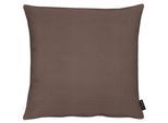 Dekokissen APELT "Miles", braun (mocca, unifarben), B:46cm L:46cm, Obermaterial: 100% Polyester, Dekokissen_Sitzkissen_Kissenhüllen, Dekokissen