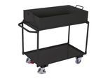 Cordes Tischwagen mit 2 Ladeflächen abnehmbare Wanne RAL 7016 (sw-600.507/AG)