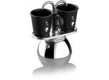 Espressokocher BIALETTI "Mini Induktion", grau (aluminiumfarben), B:23cm H:16,5cm T:10cm, Kaffeemaschinen, Espressokocher, zwei Espressi gleichzeitig zubereiten, 90 ml, Zwei-Schicht-Edelstahl