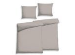 Bettwäsche FLORELLA "UNI mandel DECADE Edel-Satin, 100% Baumwolle", beige (mandel), B/L: 140cm x 200cm, 2 Stk., 2 Stk., Satin, B/L: 70cm x 90cm, Satin, Obermaterial: 100% Baumwolle CO., Bettwäsche, Bettwäsche