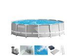 Framepool INTEX "Prism Frame™", grau, H:132cm Ø:610cm, Schwimmbecken, Framepool, 5-tlg., ØxH: 610x132 cm