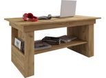 Couchtisch VCM "Holz Sofatisch Couchtisch Wohnzimmertisch Kobila", braun (honig, eiche), B:115cm T:58cm, Tische, Couchtisch