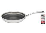Bratpfanne ELO PREMIUM "Relief Evolution", silber (edelstahlfarben), B:25,5cm H:5,5cm L:45,5cm Ø:24cm, Pfannen, Bratpfanne, einzigartiges Öl Dosiersystem, Induktion