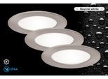 BRILONER LEUCHTEN LED Einbauleuchte "FLAT IN", silber (weiß, neutral), Leuchten, LED Einbauleuchte