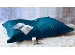 Sitzsack KINZLER "Sylt", blau (dunkelblau), B:130cm H:15cm, Baumwolle, Sitzsäcke, Sitzsack, Uni Farben, Bezug aus Baumwolle, ideal im Wohnzimmer & Kinderzimmer
