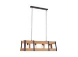 JUST LIGHT Deckenleuchte "CRATE", braun (holzfarben), 4, 1 Stk., Leuchten, ExklusiveE27, Deckenleuchte