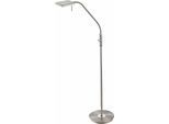 TRIO LEUCHTEN LED Stehlampe "BERGAMO", grau (nickelfarben), 1, H: 135cm, Leuchten, Sensordimmer,Flexibel, LED Stehlampe