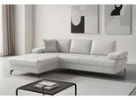 Ecksofa SIT & MORE "Morris Jubi, Recamiere, Breite 247 cm", weiß (reinweiß), B:247cm H:83cm T:171cm, Sofas, Ecksofa, mit Armteilfunktion,, wahlweise mit Schlaffunktion