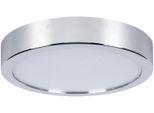 PAULMANN LED Deckenleuchte "Aviar", grau (chromfarben), 1, Ø 22cm H: 6,2cm, 1 Stk., Leuchten, LED Deckenleuchte