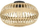 EGLO Deckenleuchte "AMSFIELD Deckenlampe, Stahl und Holz, E27, Wohnzimmerlampe, Flurlampe", schwarz, Ø 45cm H: 28,5cm, 1 Stk., Leuchten, Deckenleuchte, Esszimmerlampe, H28,5 x Ø45 cm, schwarz, 1X40W exkl., Deckenleuchte