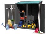 Garten-Geräteschrank PROMADINO, grau (anthrazit), Holzwerkstoff, Gerätehäuser, Garten-Geräteschrank