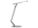 BRILLIANT LED Schreibtischlampe "BRENDAN", grau (titansilberfarben), 1, Ø 20cm H: 46cm, Leuchten, 46cm Höhe, höhenverstellbar, Metall, schwenkbar, grau, Druckschalter, LED Schreibtischlampe