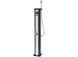 Gartendusche UBBINK "SOLARIS "ELITE", schwarz (schwarz, silber), B:17,5cm H:118cm L:17,5cm, Polyvinylchlorid (PVC), Outdoorduschen, Gartendusche, inkl. Handbrause