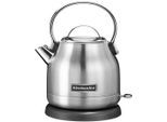 KITCHENAID Wasserkocher "5KEK1222ESX EDELSTAHL", silber (edelstahl), B:17,8cm H:26,16cm T:22,6cm, Wasserkocher, Wasserkocher